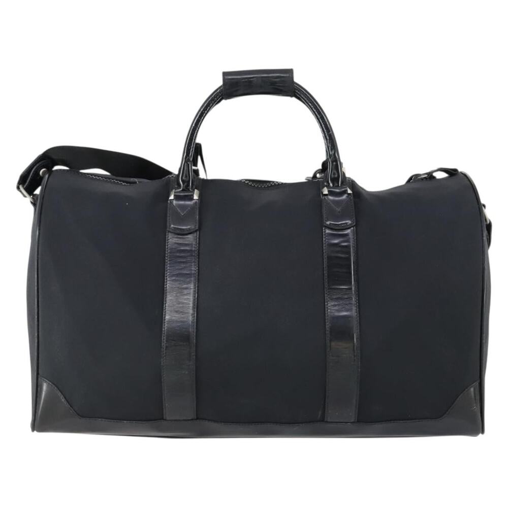 Salvatore Ferragamo Nylon Boston Bag Black